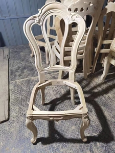 欧式餐椅白坯美式餐椅白坯家具厂家直销白茬橡胶木餐椅现货