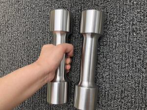 304不锈钢实心一体不可拆卸哑铃 男女士拳击哑铃健身训练空击哑铃