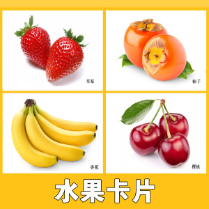 水果卡 配对卡儿童早教认知卡片自闭症康复训练卡语言发育迟缓学