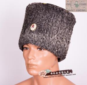 代购俄罗斯苏联哥萨克帽子骑兵羊皮保暖护耳男女冬季防寒户外