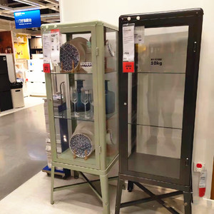 宜家ikea正品法布利克简约玻璃收纳柜手办乐高公仔展示柜