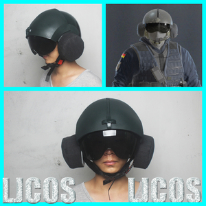 【ljcos】彩虹六号 围攻 耶格j01ger 闪盾 机枪哥头盔cosplay道具