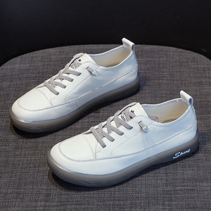 005人付款淘宝真皮板鞋女黑色百搭平底休闲鞋2022春秋款头层牛皮女鞋