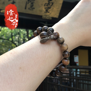 涤心 灵隐寺古樟木佛珠手串天然木质樟香 可盘静心灵隐流通处代请