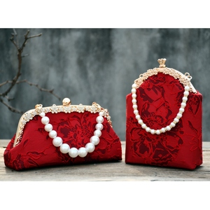 红钻-口金包DIY材料包复古手工包中国风女包新中式婚包新娘包