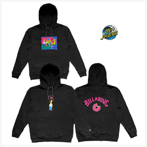 antiskater 稀有合作卡通 连帽抓绒套头 美式说唱 滑板卫衣外套