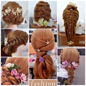 美发真发学徒练习盘发假头模型模特头假人模型头发头模可烫卷化妆