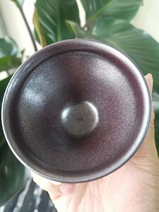 名盏阁 非遗名家建盏 张伟 柴烧 铁锈银霜 兔豪油滴建盏 主人杯