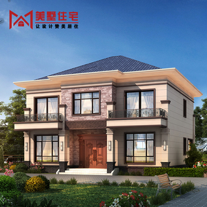 农村新中式二层别墅设计图纸自建房屋小洋房全套施工样图效果图纸