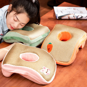 夏季凉席午睡枕小学生趴睡枕办公室午休神器儿童枕头睡觉趴趴枕