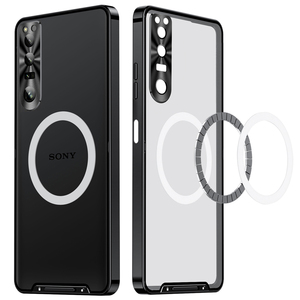 适用SONY索尼Xperia1IV手机壳金属边框Xperia1V超薄护镜头手机套防摔索尼5V代/10V/10iV个性创意保护壳欧美简