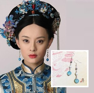 美人兮【甄嬛传】手作复古风耳饰品孙俪耳环影视宫廷旗装汉服耳坠
