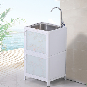 厨房柜子不锈钢洗菜盆水槽阳台洗菜柜洗菜池水槽柜单槽一体柜家用