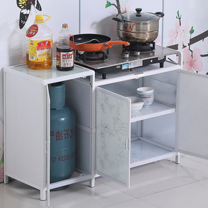 煤气灶柜子家用厨房炉台柜碗柜经济型储物收纳铝合金简易橱柜组装