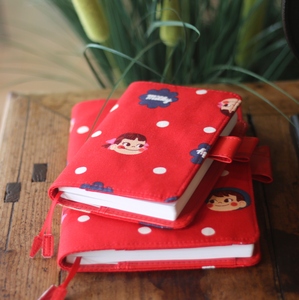 小鱼手工书衣手账书套 a5b6a6尺寸可定制包邮-不二家红底