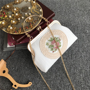 布谷原创拼布方形手提口金包diy材料包免烫成品手工布艺刺绣礼物