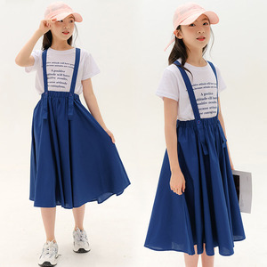 女童夏装连衣裙2022新款洋气中大童韩版背带裙小女孩夏季套装裙子