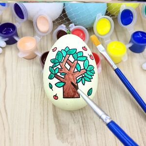 仿真鹅蛋引窝复活节彩蛋玩具蛋壳模型彩绘绘画涂色diy儿童6-30c