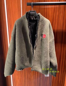 balenciaga/巴黎世家 21新款万事达双圈双面穿羊毛绒夹克男外套女