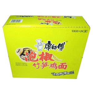康师傅泡椒竹笋鸡面24袋经典装方便面即食加餐整箱速食泡面