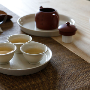 景德镇陶瓷茶杯 手工 米黄釉若琛杯品茗杯主人杯单杯功夫茶具配件