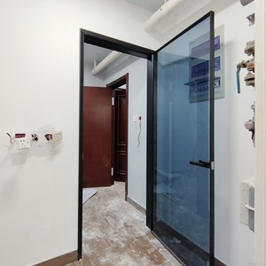 北欧简约极窄边平开门厨房卫生间厕所门铝镁合金玻璃浴室门