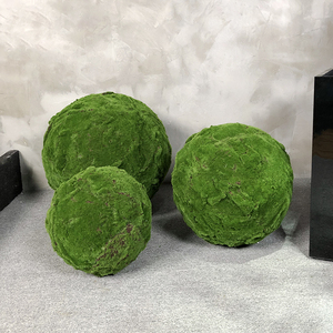 苔藓球苔藓山丘土包纯手工制作 高仿真 插竹子插草底座景观配件