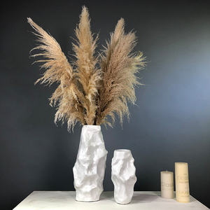 现代工艺品干花芦苇瓶插花艺组合 样板房酒店会所端景台摆放花艺