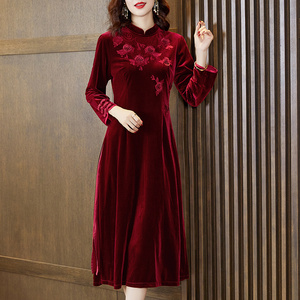 结婚母亲装丈母娘婚礼服嫁女儿婚礼妈妈礼服秋冬洋气喜婆婆婚宴装
