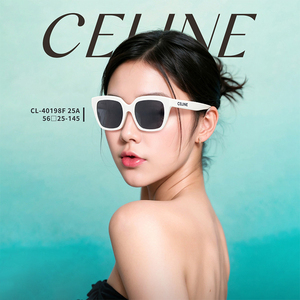 Celine赛琳太阳眼镜女网红款CL40198F复古方框板材墨镜送白色包包