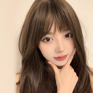 假发女夏长发自然仿真长直发斜刘海网红lolita日系jk中长发全头套