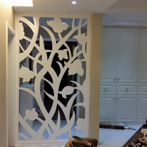 高密度pvc木塑板背景墙花格玄关隔断中式欧式镂空雕花通花板装饰