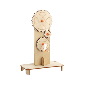 齿轮三联动幼儿园diy科技小制作科普机械玩具教具拼装传动小实验