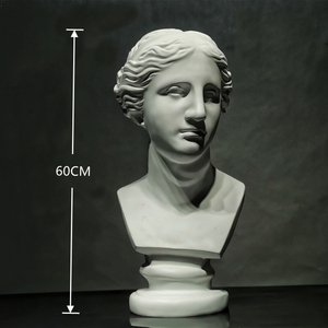 北欧风维纳斯石膏头像玄关摆件树脂雕塑胸像办公室服装店装饰大号