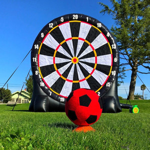 户外趣味运动会充气足球靶飞镖盘互动射门标靶百发百中玩具气模
