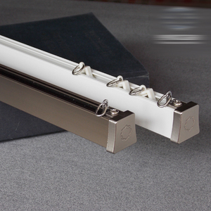 启沃精工品牌窗帘轨道加厚坚美铝材窗帘滑轨直轨轨道双轨罗马杆