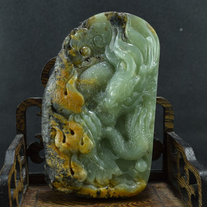 河磨玉籽料生肖手把件辽宁岫玉天然玉石精雕原石男士文玩收藏玉器