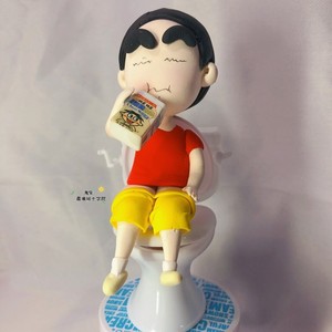 晨曦制作仅展示马桶蜡笔小新超轻黏土手办模型制作真人定制玩偶
