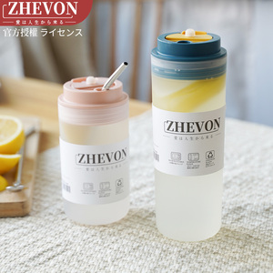 日本ZHEVON凉水杯办公室便携咖啡杯随行杯水壶塑料日式冷水壶车载