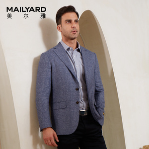 mailyard/美尔雅西服单件 羊毛商务男士西装亚麻休闲西服外套 587