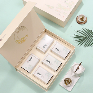 高档白茶包装盒空礼盒半斤装250g茶叶空盒通用安吉白茶礼品盒定制