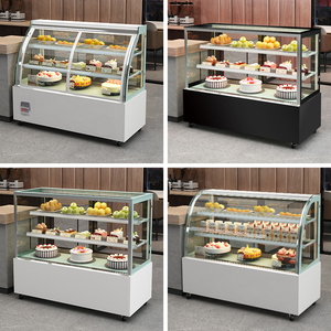 蛋糕柜展示柜商用冷藏柜弧形直角冰柜甜品水果凉菜台式风冷保鲜柜