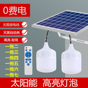 太阳能灯泡室内家用农村厕所卧室一拖二一拖三一拖四一拖五庭院灯