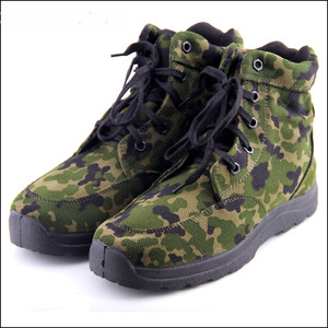 正品99高腰迷彩作训鞋05模压帆布解放鞋登山军训劳保用品真品