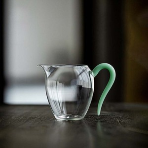 天青玉色玻璃公道杯耐热透明分茶器泡茶公杯高档功夫茶具茶海