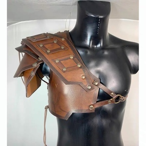 中世纪维京肩甲铠甲皮甲cosplay武士道具皮革骑士单肩欧洲护肩