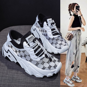 官网耐克潮流老爹鞋女夏季薄款网纱透气2021新款潮牌街头黑色网红