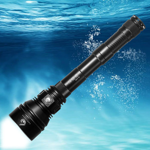 P70潜水强光手电筒LED可充电铝合金黄白光赶海超亮远射水下打鱼灯