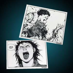 潮牌赛博朋克sup阿基拉贴纸17fw akira sticker断臂药丸二次元