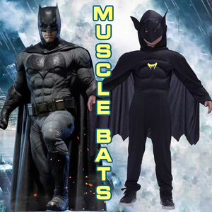 DC肌肉蝙蝠侠幼儿服装儿童万圣节cosplay动漫派对表演舞台演出服